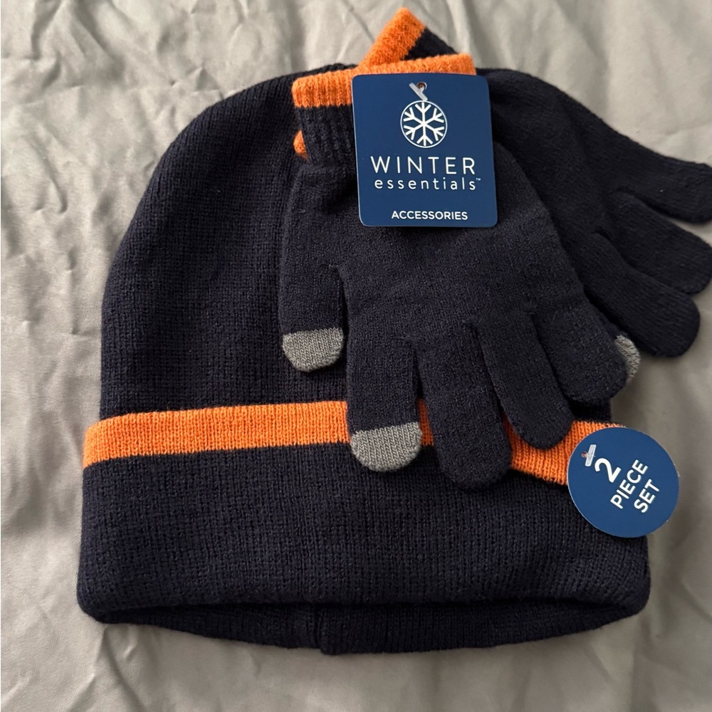 Essentials Black and Orange Winter Set